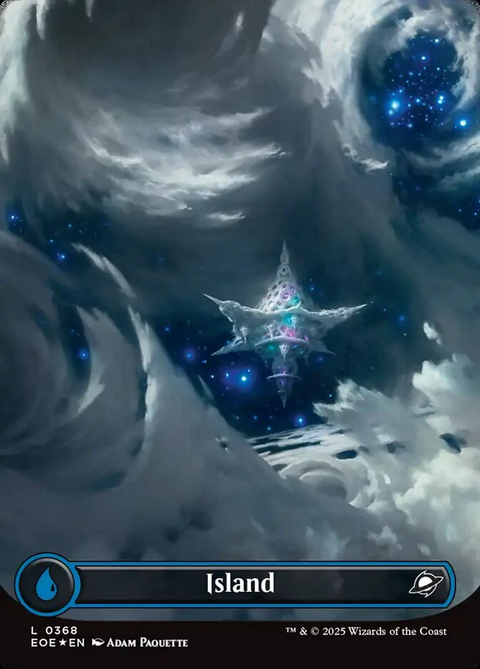 Island - Textless - Borderless - Full Art - Inverted (Foil)