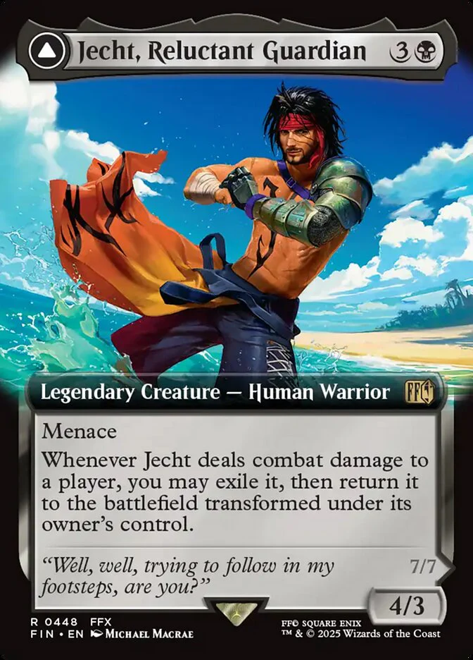 Jecht, Reluctant Guardian // Braska's Final Aeon - Enchantment - Extended Art - Legendary