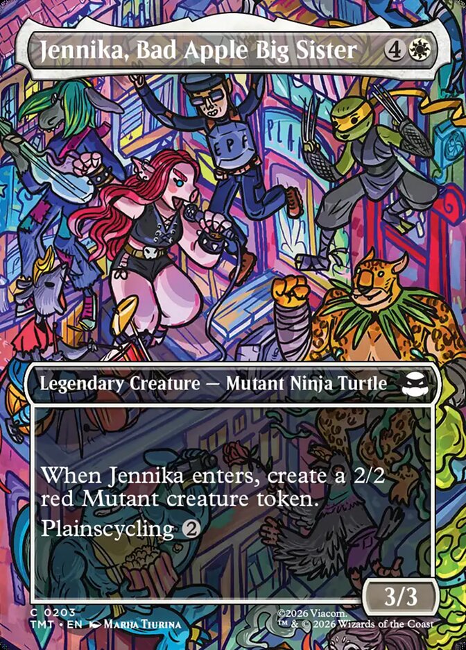 Jennika, Bad Apple Big Sister - Borderless - Full Art - Inverted - Legendary