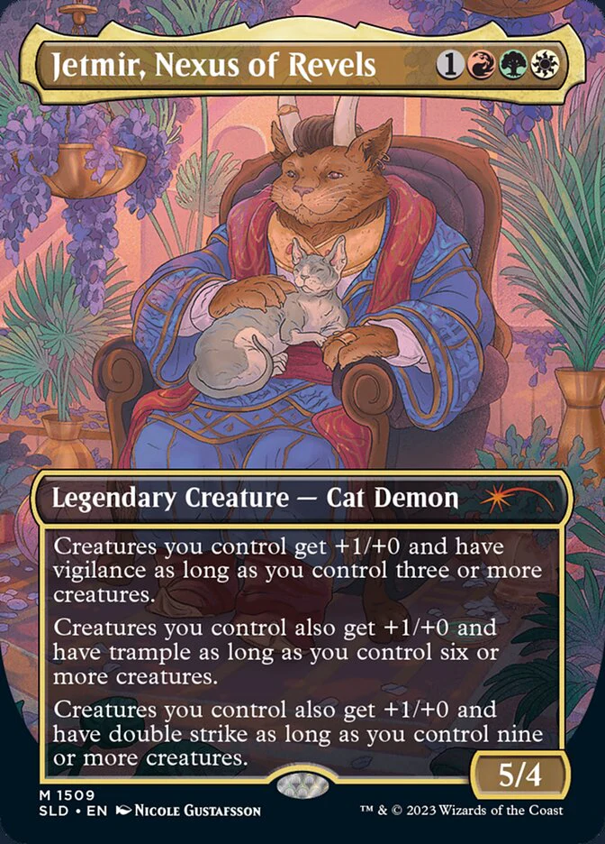 Jetmir, Nexus of Revels // Jetmir, Nexus of Revels - Borderless - Full Art - Legendary - Inverted (Foil)
