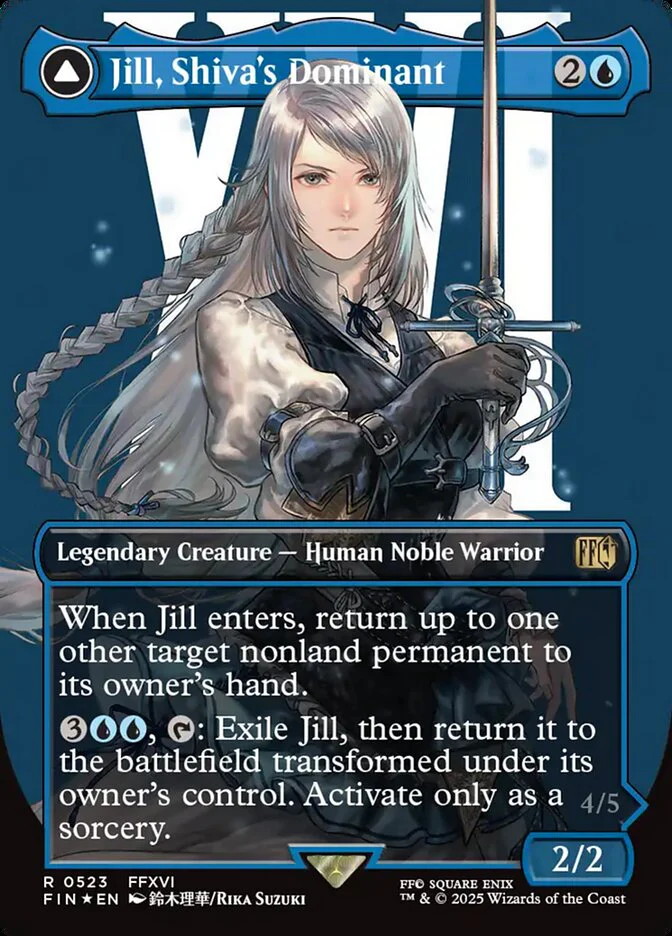 Jill, Shiva's Dominant // Shiva, Warden of Ice - Borderless - Full Art - Enchantment - Inverted - Legendary (Foil)