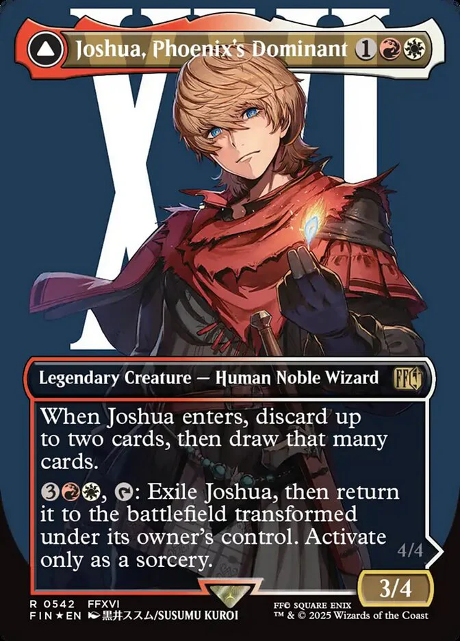 Joshua, Phoenix's Dominant // Phoenix, Warden of Fire - Borderless - Full Art - Enchantment - Inverted - Legendary (Foil)
