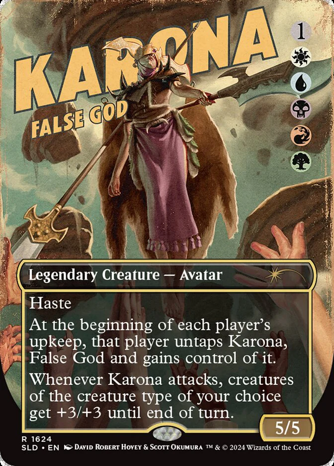 Karona, False God - Borderless - Full Art - Legendary (Foil)