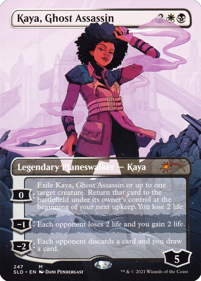 Kaya, Ghost Assassin - Borderless - Full Art - Inverted (Foil)