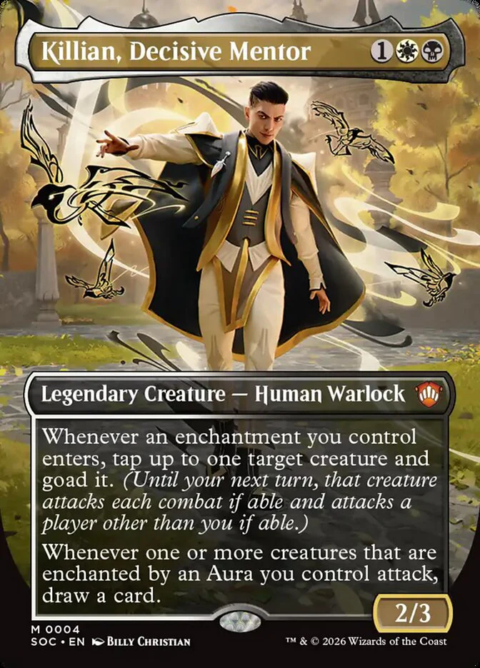 Killian, Decisive Mentor - Borderless - Full Art - Inverted - Legendary