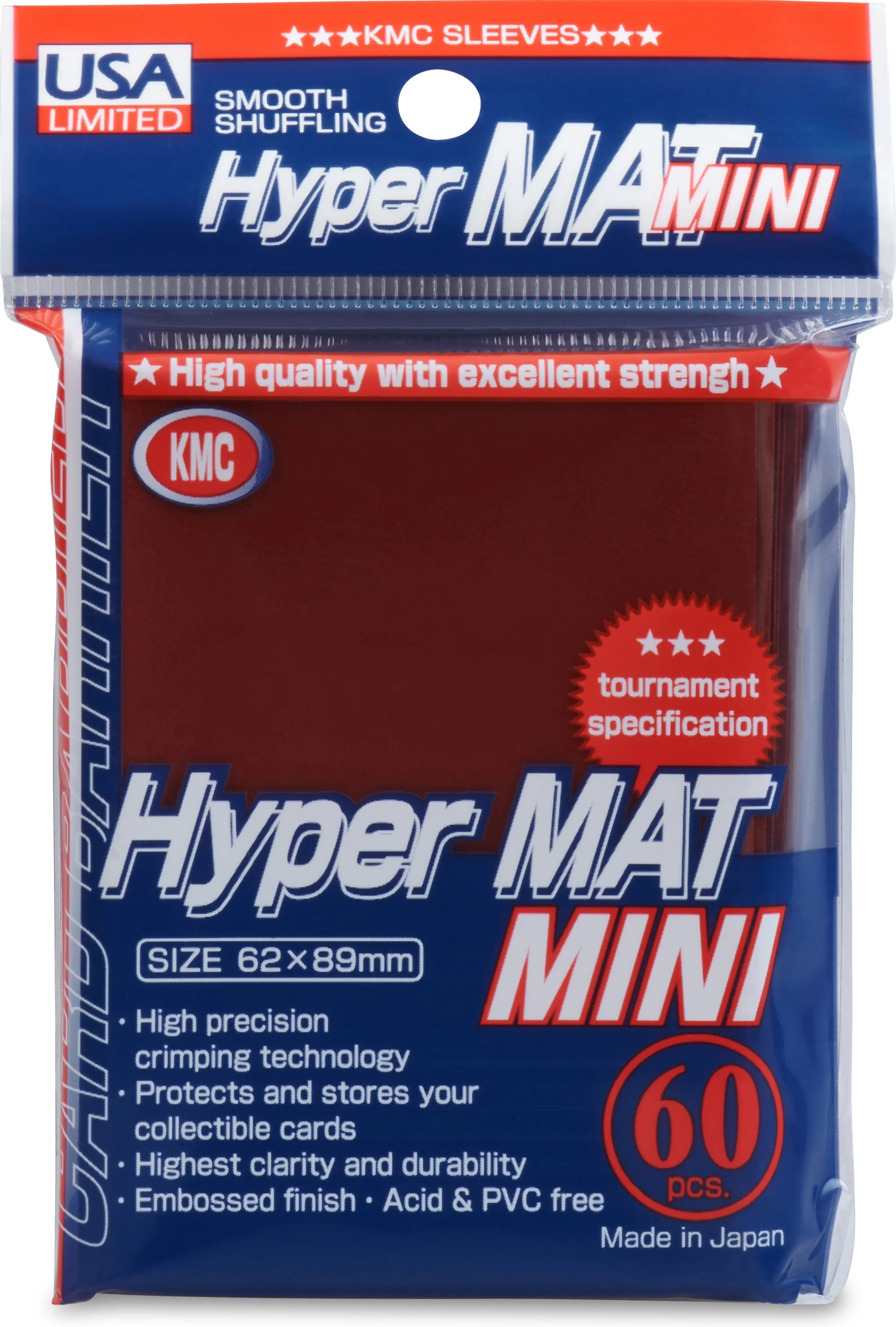 KMC MINI HYPER MATTE RED 60CT