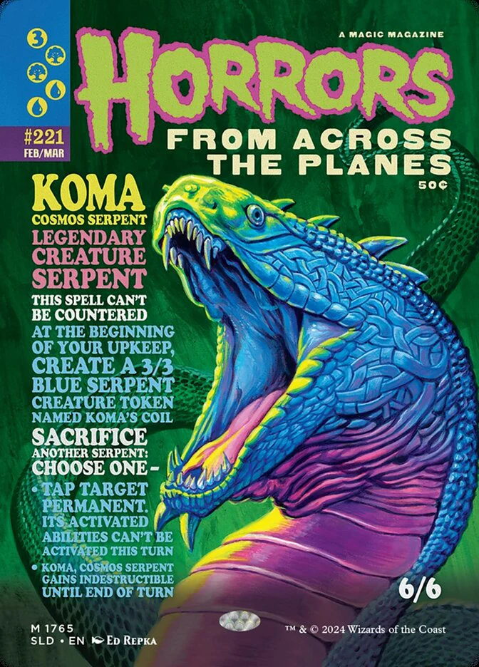 Koma, Cosmos Serpent - Borderless - Full Art - Legendary