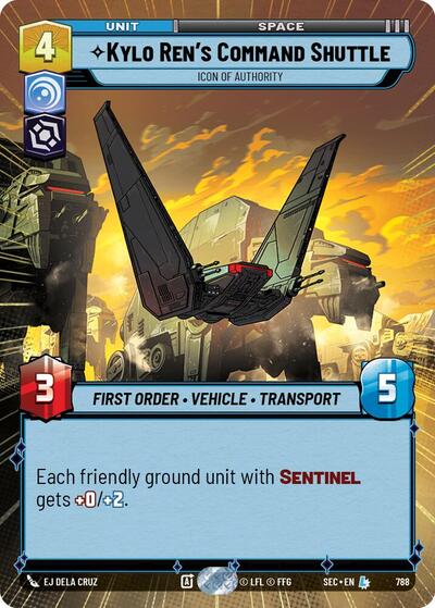 Kylo Ren's Command Shuttle - Icon of Authority (Hyperspace) - Foil