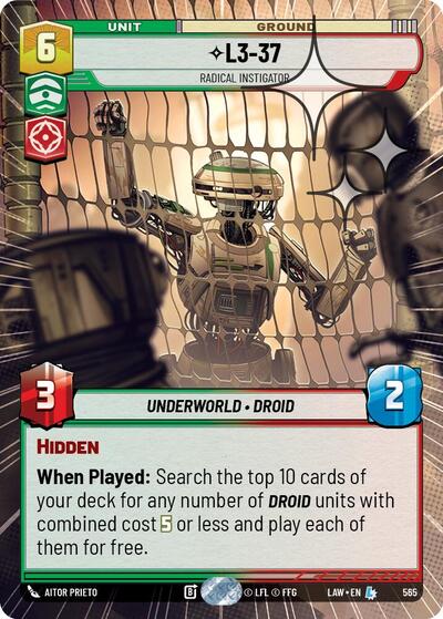 L3-37 - Radical Instigator (Hyperspace) - Foil