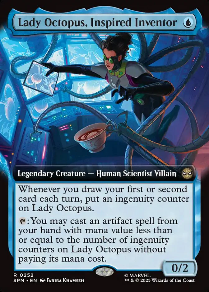 Lady Octopus, Inspired Inventor - Extended Art - Legendary