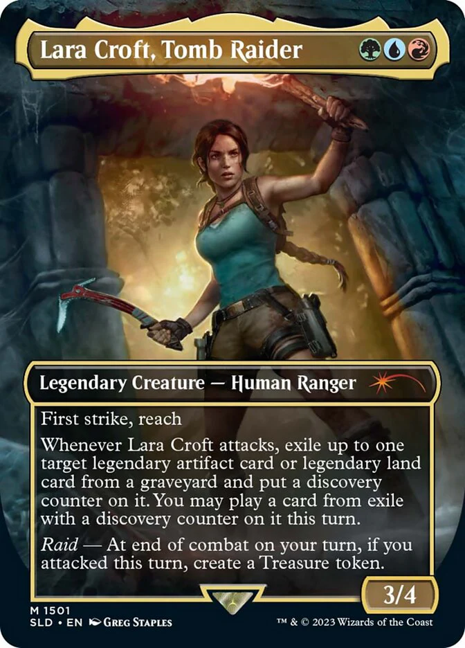 Lara Croft, Tomb Raider - Borderless - Full Art - Legendary - Inverted (Foil)