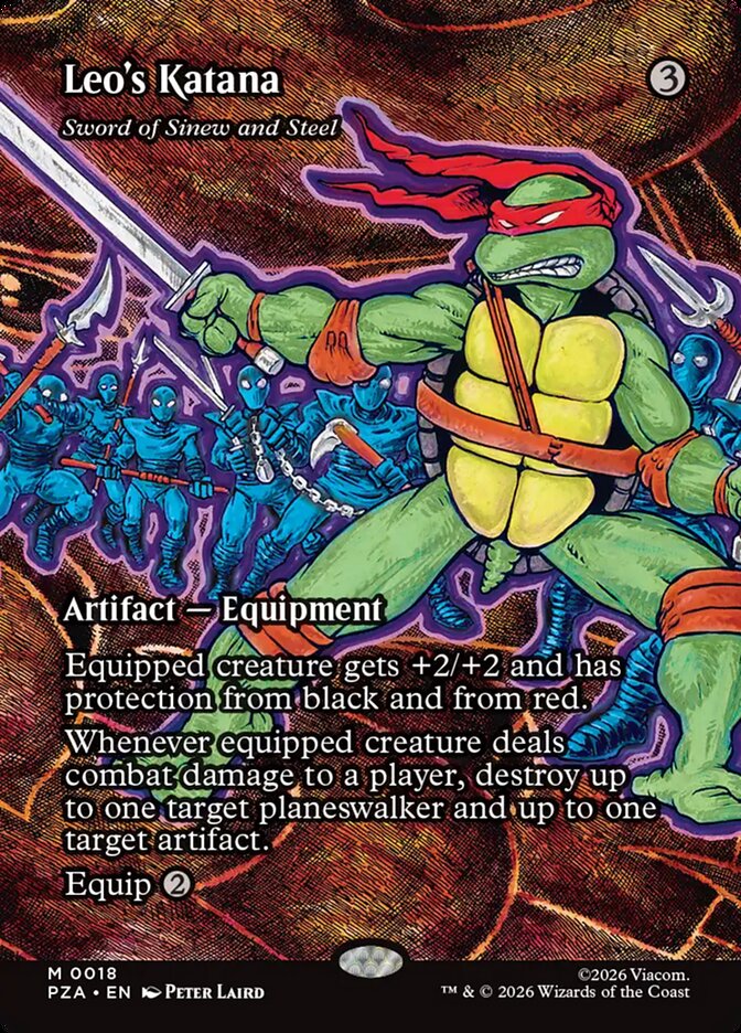 Leo's Katana - Sword of Sinew and Steel - Borderless - Full Art - Inverted