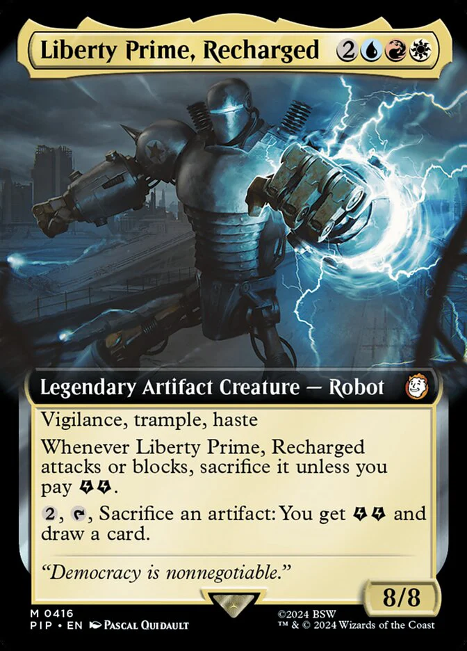 Liberty Prime, Recharged - Extended Art - Legendary (Foil)
