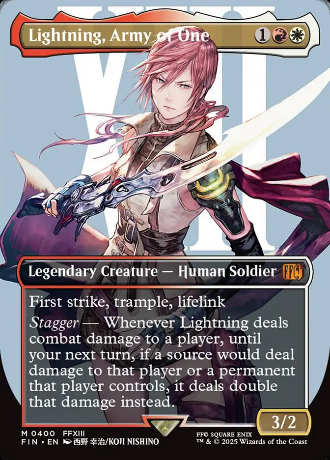 Lightning, Army of One - Borderless - Full Art - Inverted - Legendary