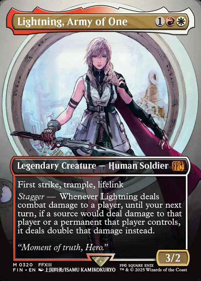 Lightning, Army of One - Borderless - Full Art - Inverted - Legendary (Foil)