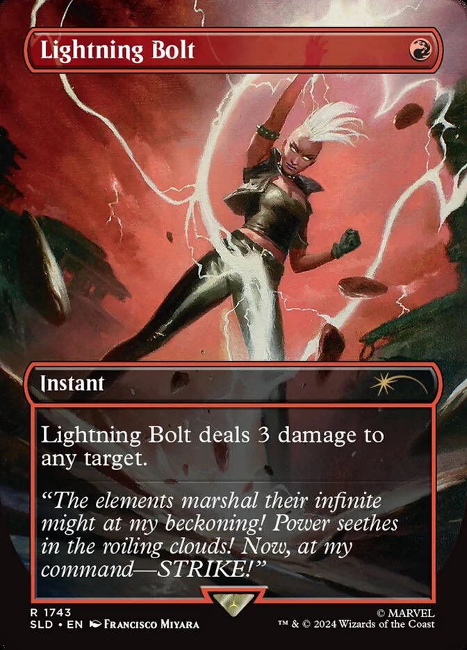 Lightning Bolt - Borderless - Full Art - Inverted