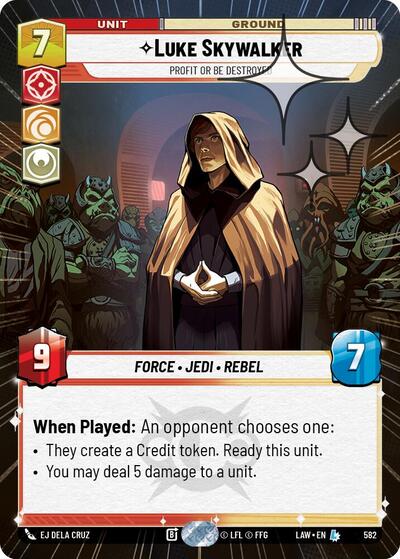 Luke Skywalker - Profit or Be Destroyed (Hyperspace) - Foil