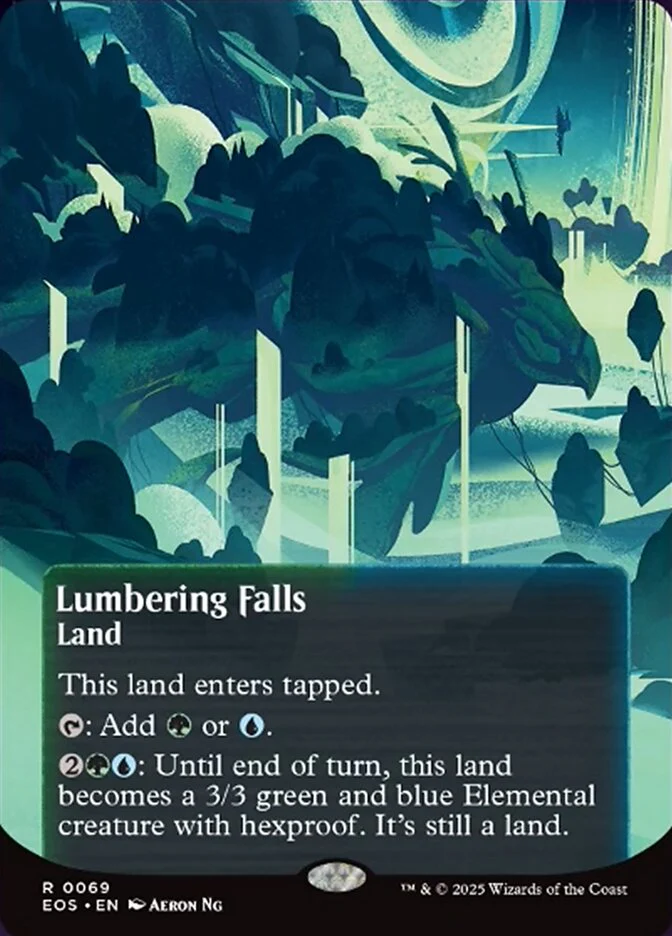Lumbering Falls - Borderless