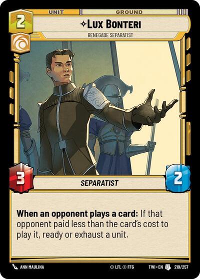 Lux Bonteri - Renegade Separatist  - Foil