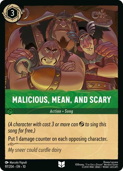 Malicious, Mean, and Scary - Foil