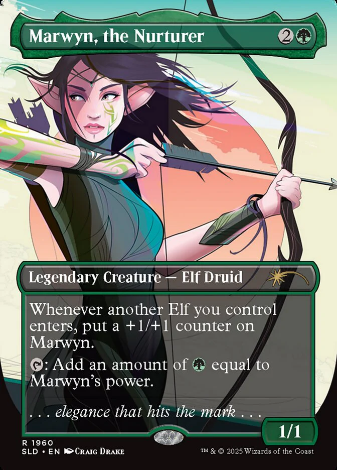 Marwyn, the Nurturer - Borderless - Full Art - Inverted - Legendary (Foil)