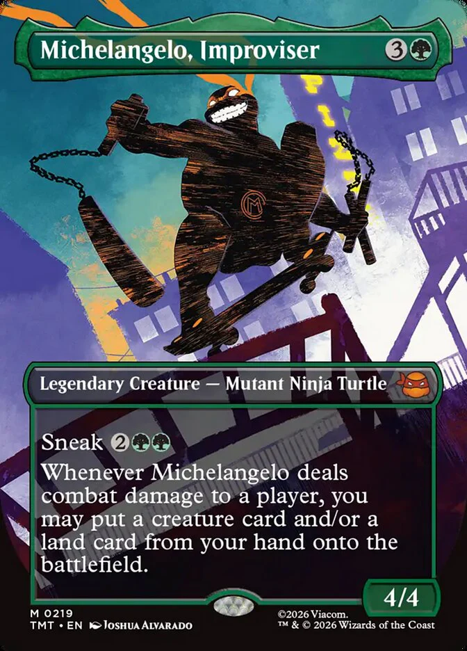Michelangelo, Improviser - Borderless - Inverted - Legendary