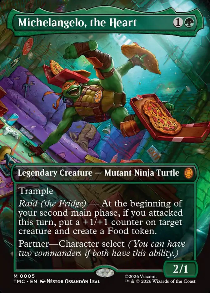 Michelangelo, the Heart - Borderless - Full Art - Inverted - Legendary