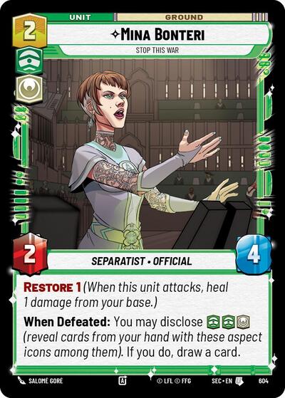 Mina Bonteri - Stop This War - Foil