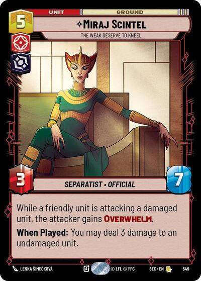 Miraj Scintel - The Weak Deserve to Kneel - Foil