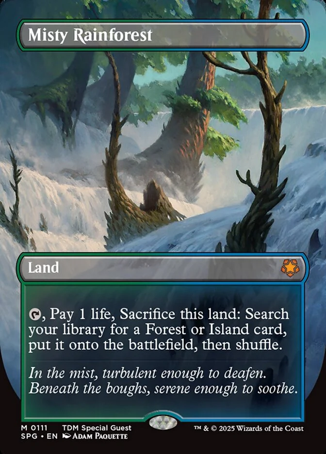 Misty Rainforest - Borderless - Full Art - Inverted (Foil)