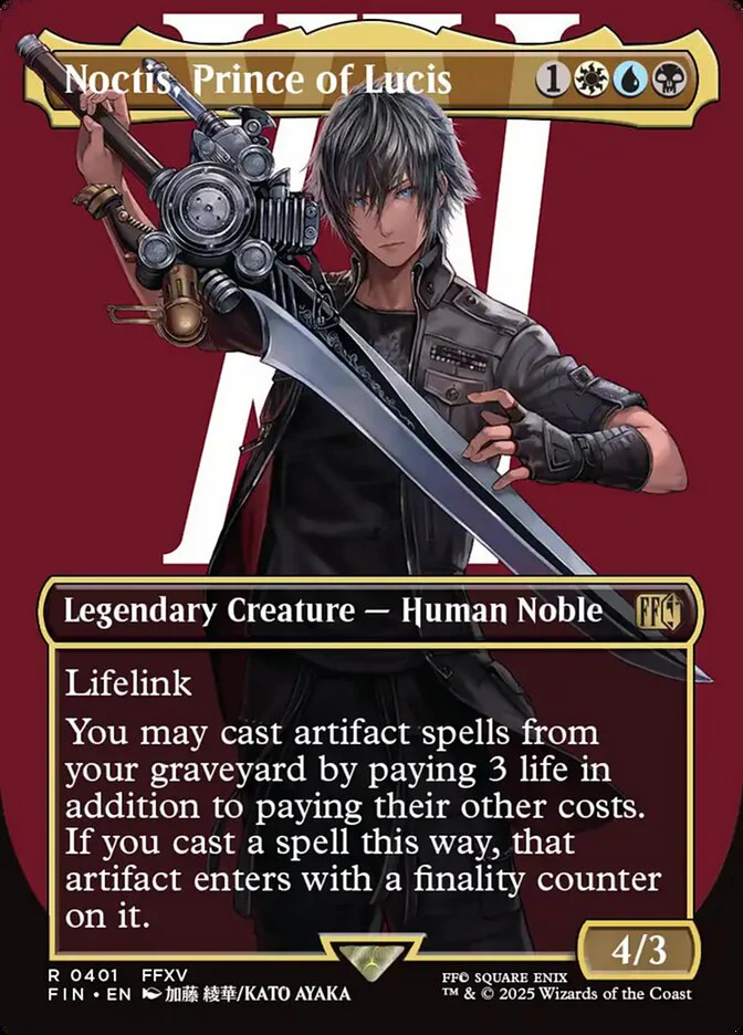 Noctis, Prince of Lucis - Borderless - Full Art - Inverted - Legendary
