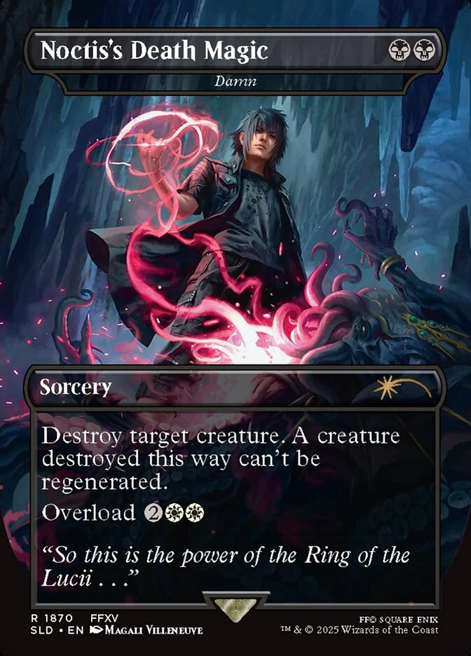 Noctis's Death Magic - Damn - Borderless - Full Art - Inverted