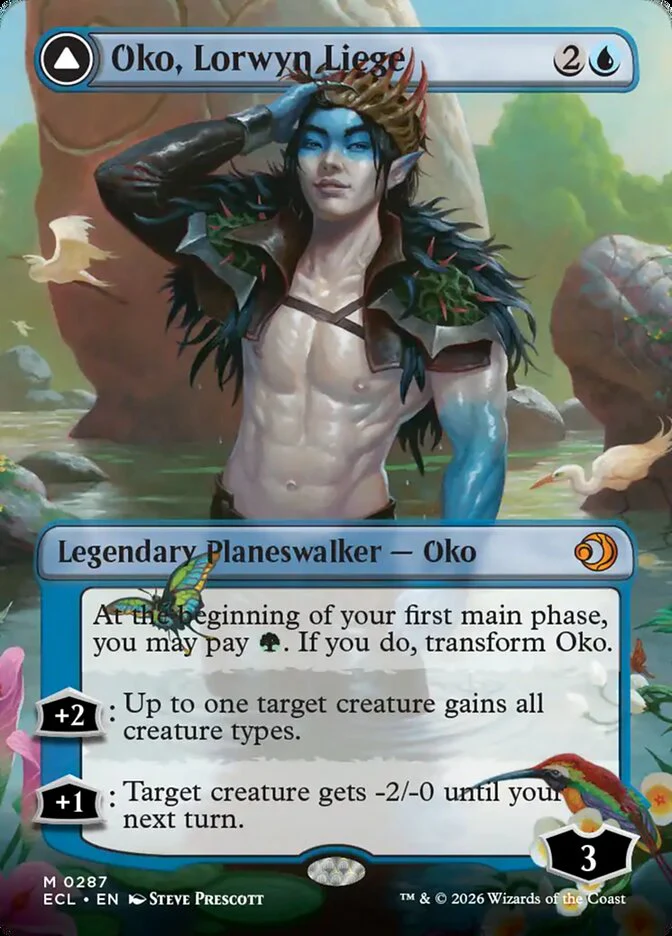 Oko, Lorwyn Liege // Oko, Shadowmoor Scion - Borderless - Full Art - Inverted