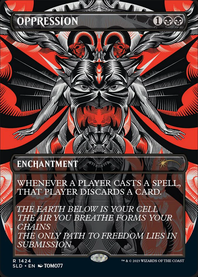Oppression - Borderless - Full Art - Inverted (Foil)