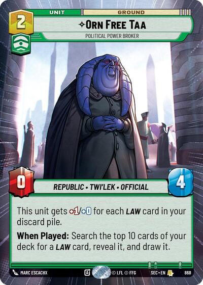 Orn Free Taa - Political Power Broker (Hyperspace) - Foil