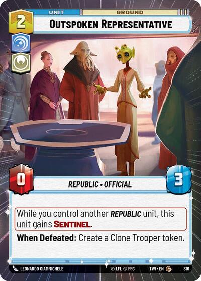 Outspoken Representative  (Hyperspace) - Foil