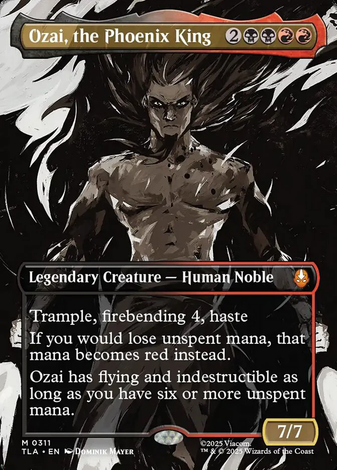 Ozai, the Phoenix King - Borderless - Full Art - Inverted - Legendary