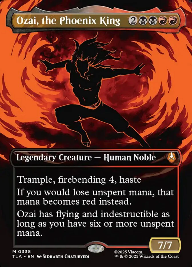 Ozai, the Phoenix King - Borderless - Full Art - Inverted - Legendary
