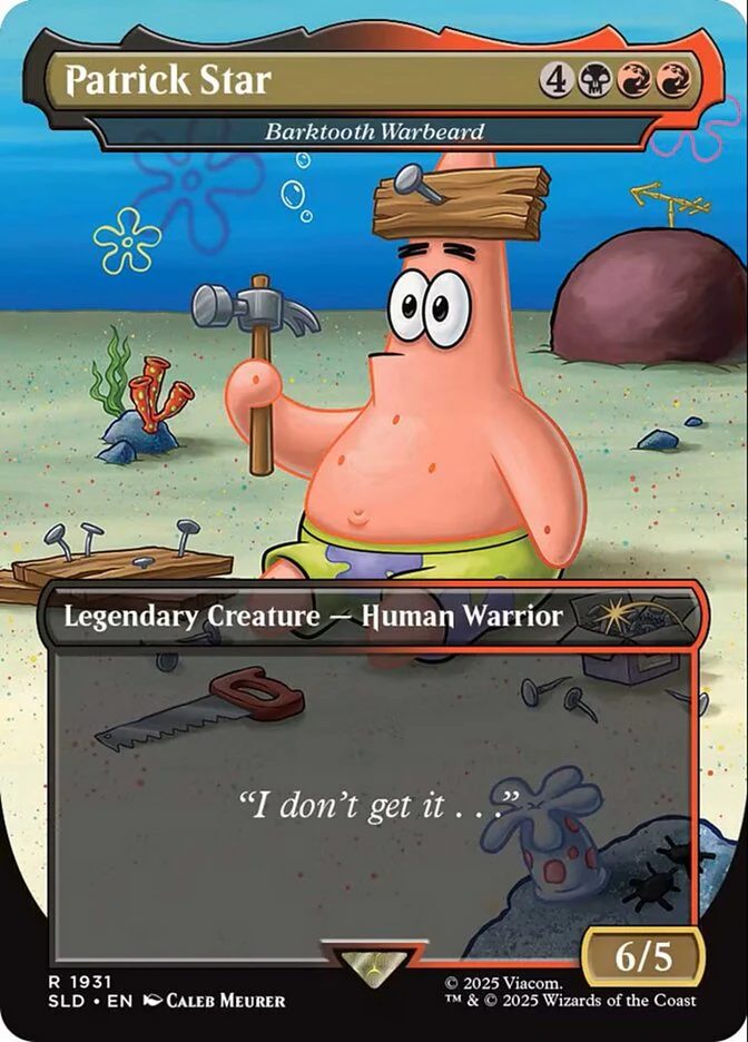 Patrick Star - Barktooth Warbeard - Borderless - Full Art - Legendary