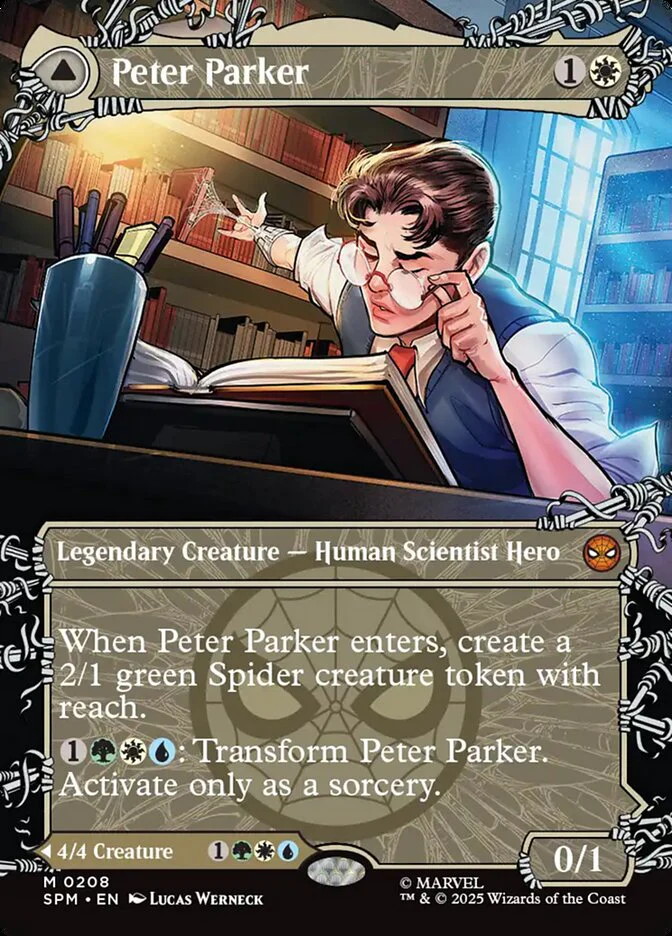 Peter Parker // Amazing Spider-Man - Borderless - Full Art - Inverted - Legendary - Showcase (Foil)