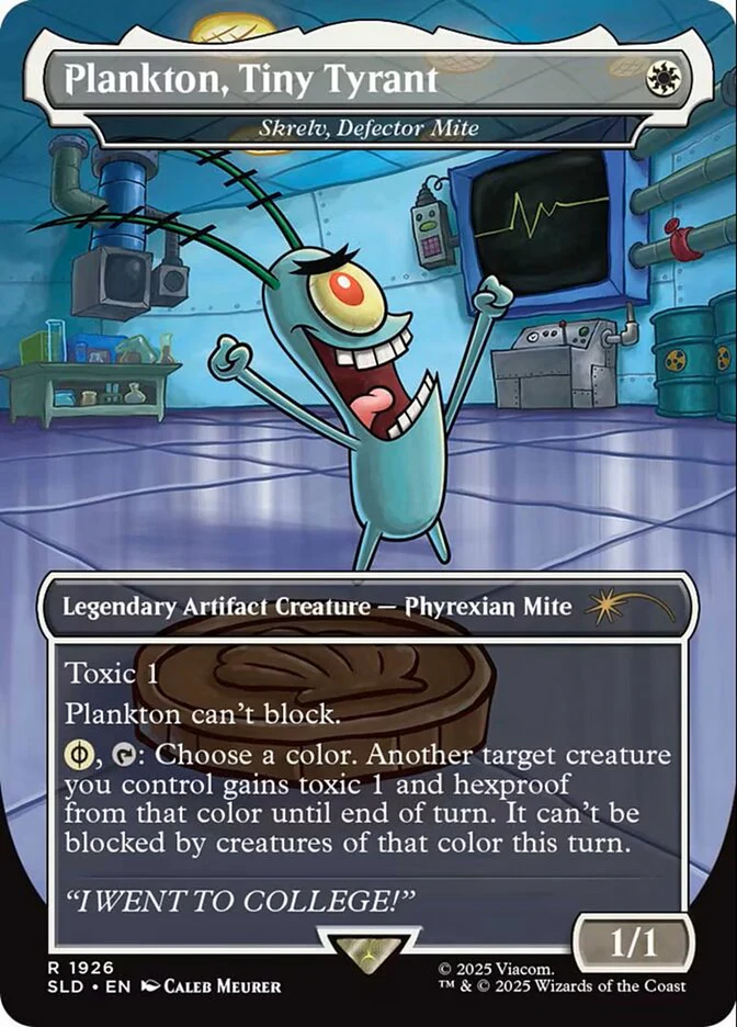 Plankton, Tiny Tyrant - Skrelv, Defector Mite - Borderless - Full Art - Legendary (Foil)