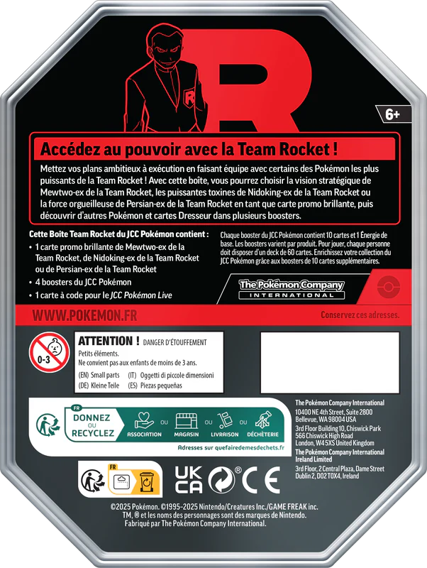 POKEMON FRENCH TEAM ROCKET TIN - Image 4