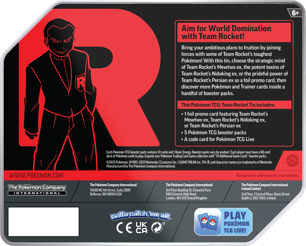 POKEMON TEAM ROCKET TIN - PERSIAN - Image 2