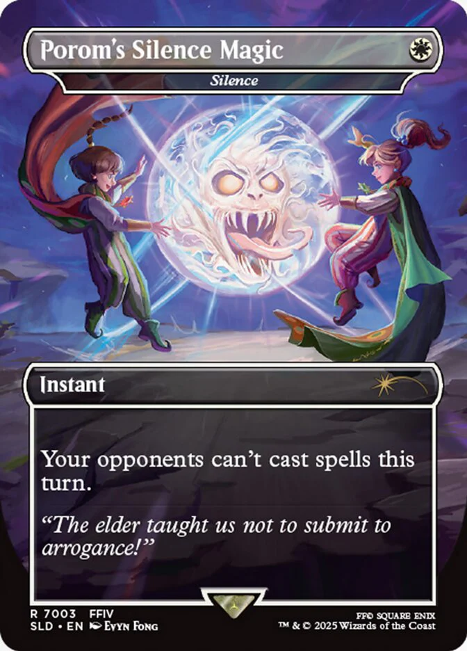 Porom's Silence Magic - Silence - Borderless - Full Art - Inverted (Foil)