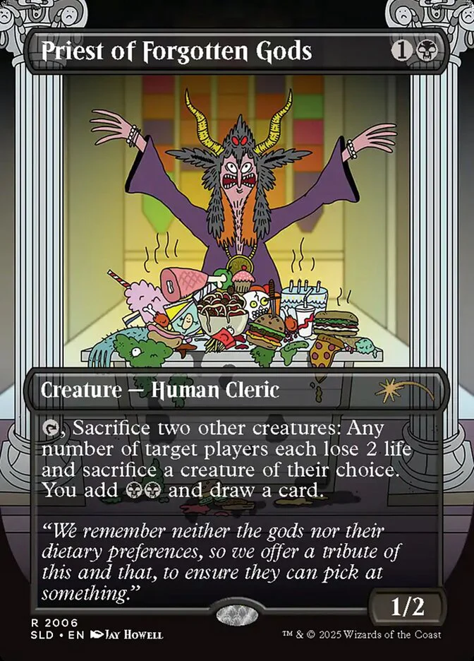 Priest of Forgotten Gods - Borderless - Full Art - Inverted