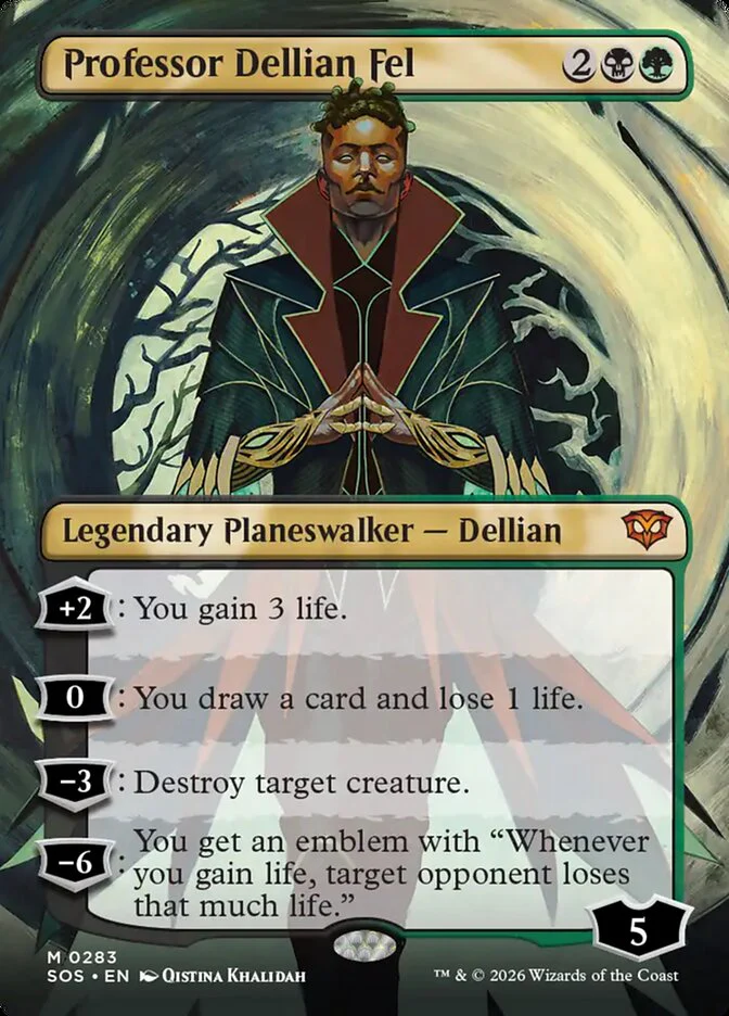 Professor Dellian Fel - Borderless - Full Art - Inverted