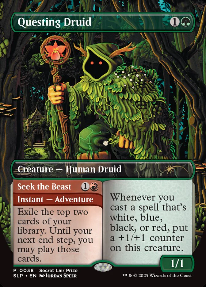 Questing Druid // Seek the Beast - Full Art - Inverted