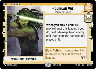 Quinlan Vos - Sticking the Landing  - Foil