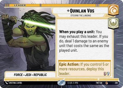 Quinlan Vos - Sticking the Landing  (Hyperspace) - Foil