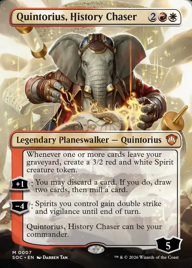 Quintorius, History Chaser - Borderless - Full Art - Inverted